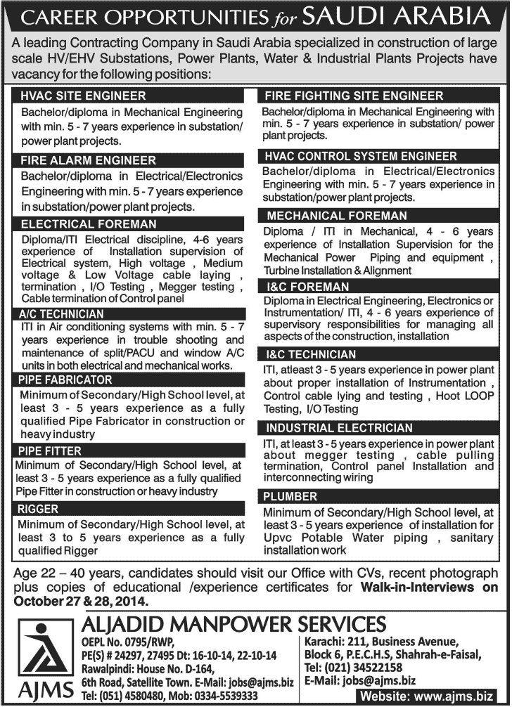 Career Opportunities in Saudi Arabia Construction Company