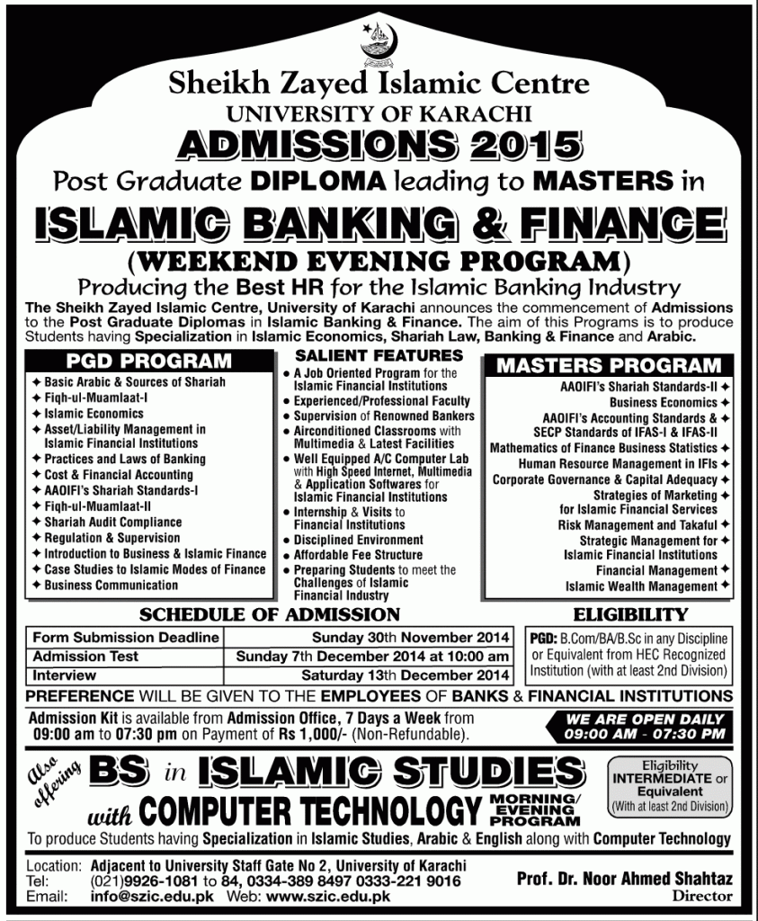 sheikh-zayed-islamic-centre-university-of-karachi-admissions
