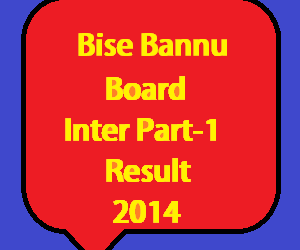 bannu board inter part 1 result