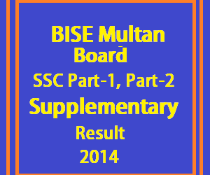 Multan ssc supply result 2014