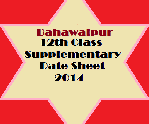 BWP_12th_class_supply_datesheet_2014