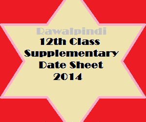 RWP_12th_class_supply_datesheet_2014