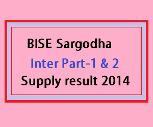 Sargodha supply result 2014