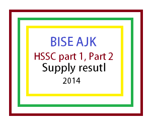 BISE AJK inter supply result 2014