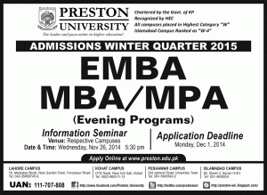 Preston-University-Admissions-Winter-Quarter-2015