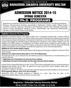 bzu admission