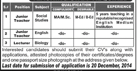 teachers vacancies