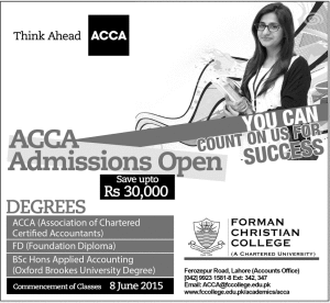 FC Admission Lahore 2015